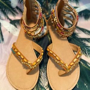 3/$30 Jeweled/Beaded sandals